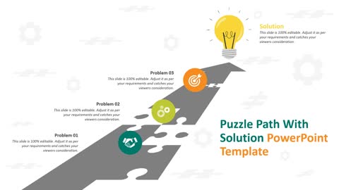 Puzzle Path with Solution PowerPoint Template