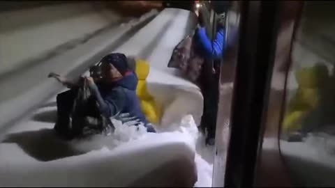 From the train - straight into a snowdrift up to the waist
