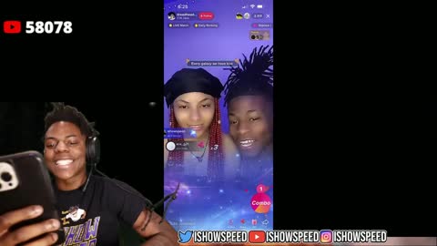 ishowspeed trolls couple to kiss on tiktok live