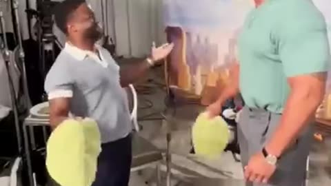 Kevin Hart & The Rock Try The Tortilla Slap Challenge