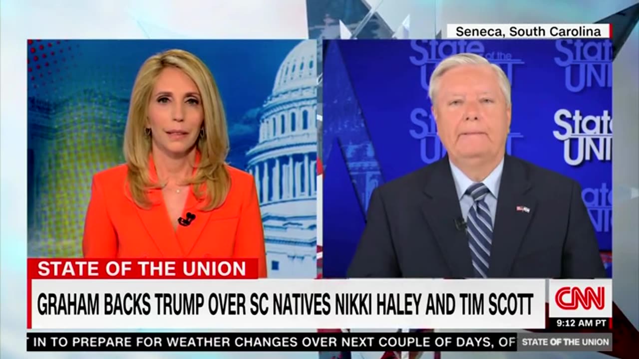 Dana Bash Presses Lindsey Graham On Why SC Voters Should Choose Trump