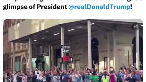 NYC - getting a glimpse of President Trump today
