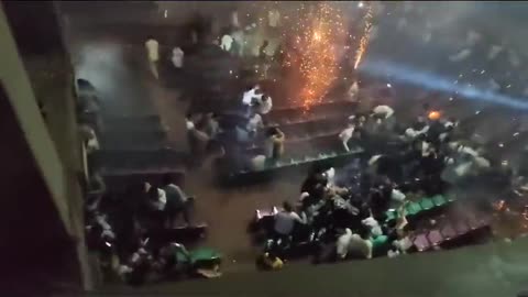 Firecrackers inside a theatre complex