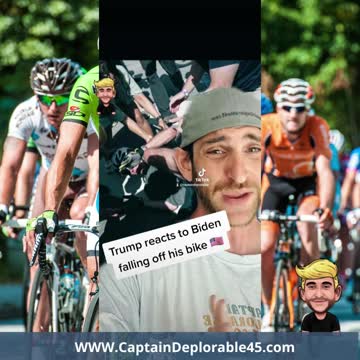 TRUMP REACTS TO BIDEN FALLING OFF HIS BIKE!