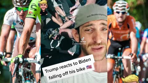 TRUMP REACTS TO BIDEN FALLING OFF HIS BIKE!