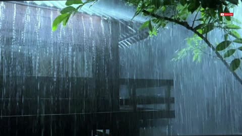40 min of heavy thunderstorm sound for good sleep #thunder