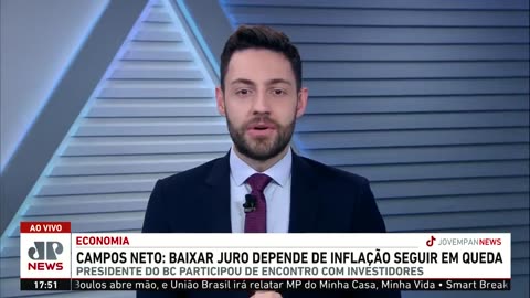 Campos Neto: baixar taxa de juros depende da inflação seguir em queda