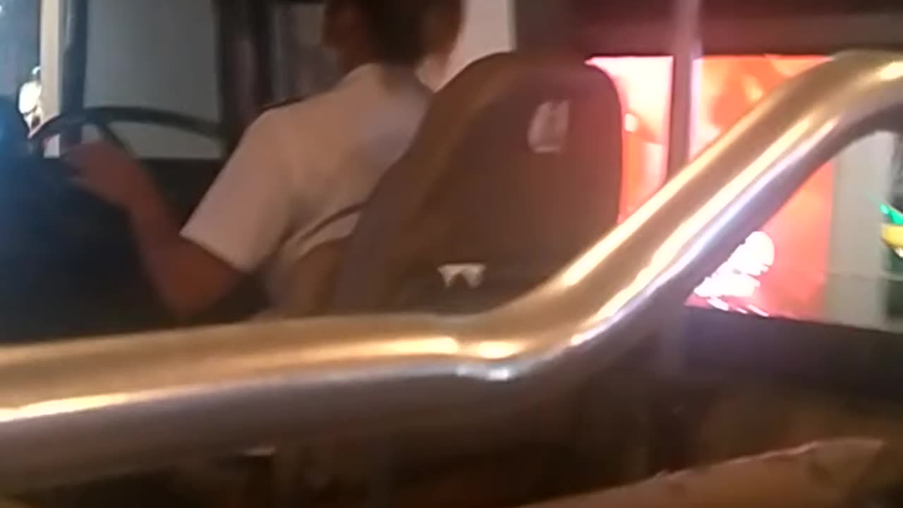 Bangkok lady bus driver