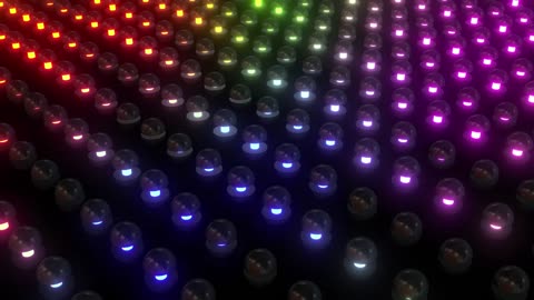 Surface covered with many illuminated buttons