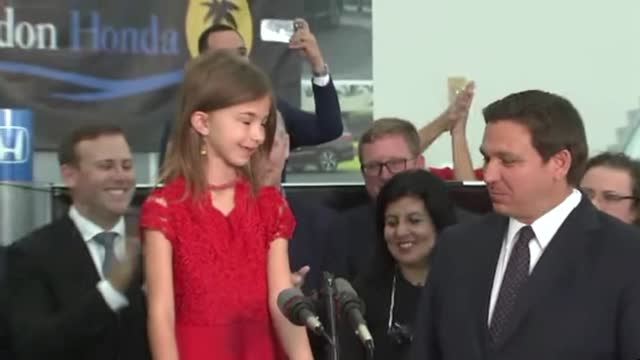 Florida 2nd-grader, Fiona Lashells Speaks at DeSantis Signing of Vaccine Mandate Legislation