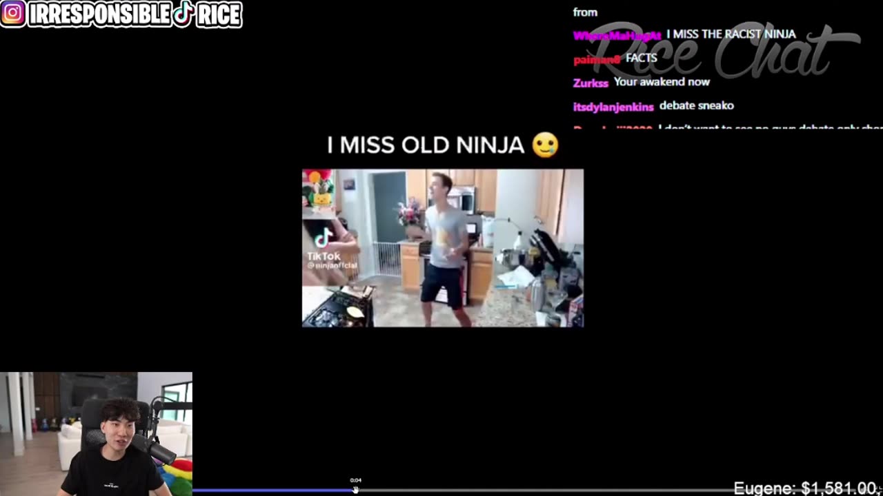 RiceGum reacts to old Ninja