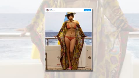 Ben Affleck's Girlfriend Jennifer Lopez Celebrates 52nd Birthday in Pink Printed Bikini
