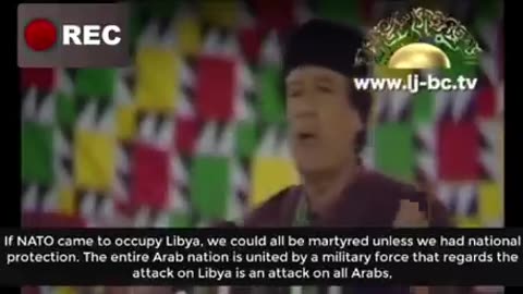 Historical speech of Muammar Kaddafi