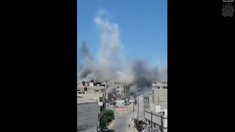Israeli strikes back. Gaza is on fire. Footage of Israeli strikes.
