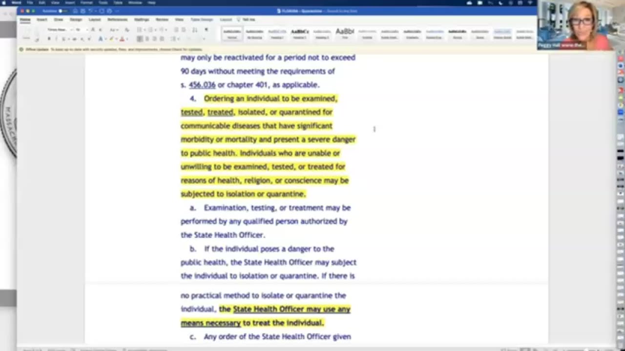Mind Blowing Florida LAWS - Legalized Forced Quarantine and Forced Vaccination