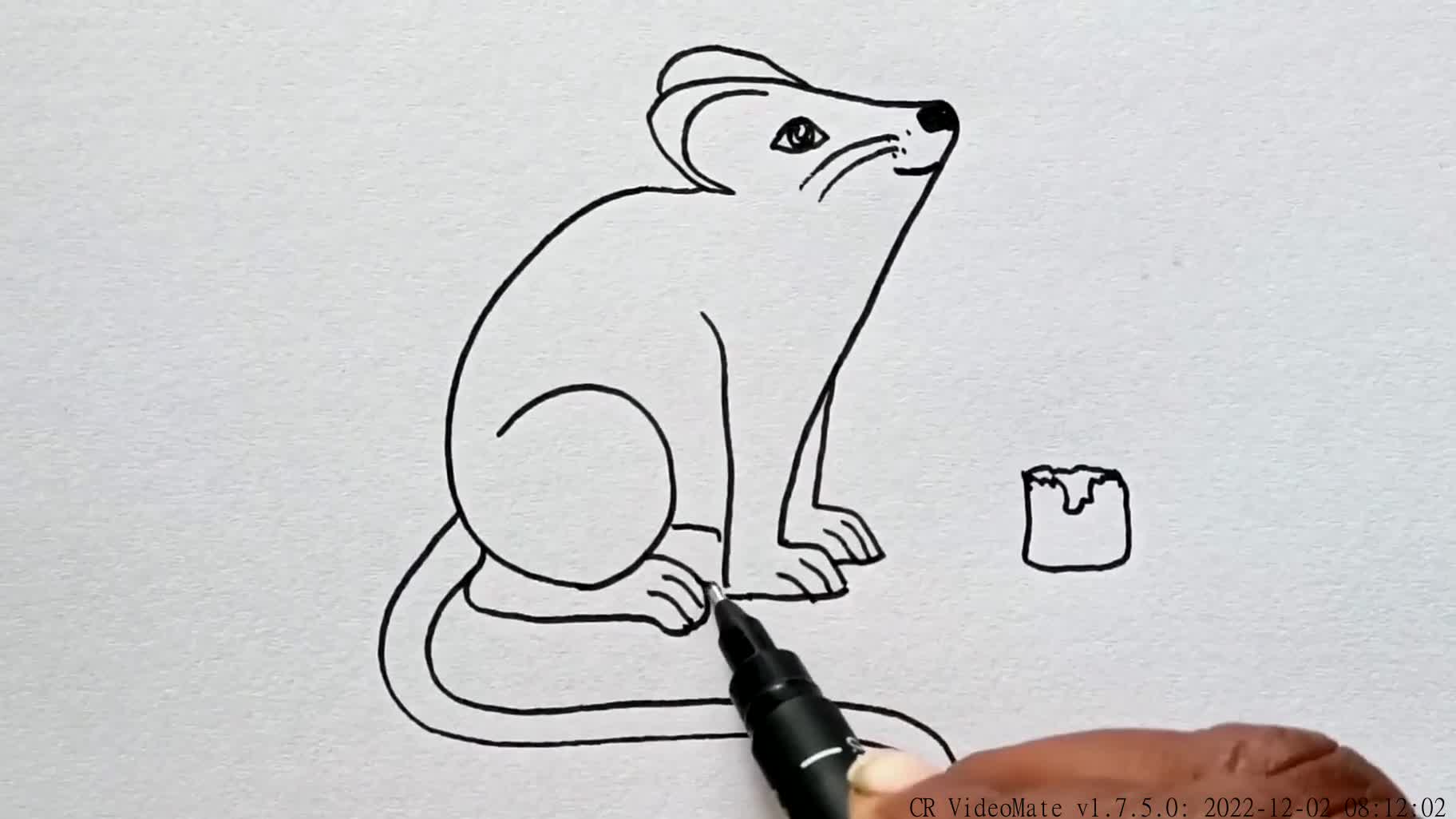 How To Turn 67 Into Mouse Drawing Step By Step Rat Drawing With Number Rat Drawing Simple