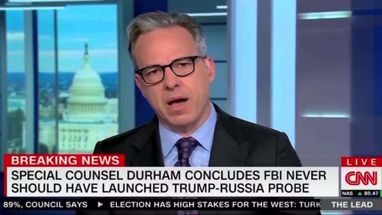 Jake Tapper and CNN admit that the Durham report is "devastating to the FBI"