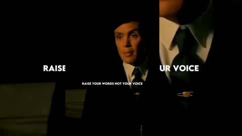 RAISE YOUR WORDS NOT YOUR VOICE ~ THOMAS SHELBY || QUOTES