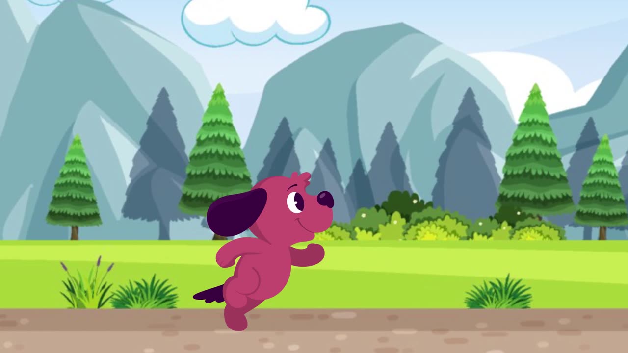 dog is enjoying alone