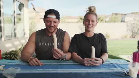 Try To Eat In ONE SECOND Challenge (Speed Eating) // BATTLE OF THE SEXES