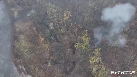 Incredible Footage of Hundreds of Cluster Munitions Shreding Russian Assault