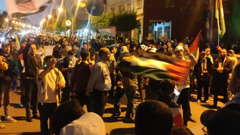 رسالة مسيرة احتجاجية على خلفية مرور 400 يوم من العدوان على غزة طنجة 10 11 2024