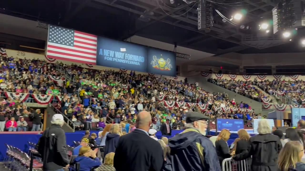 Erie, perhaps the ultimate bellwether of Pennsylvania, thousands are at the Harris rally