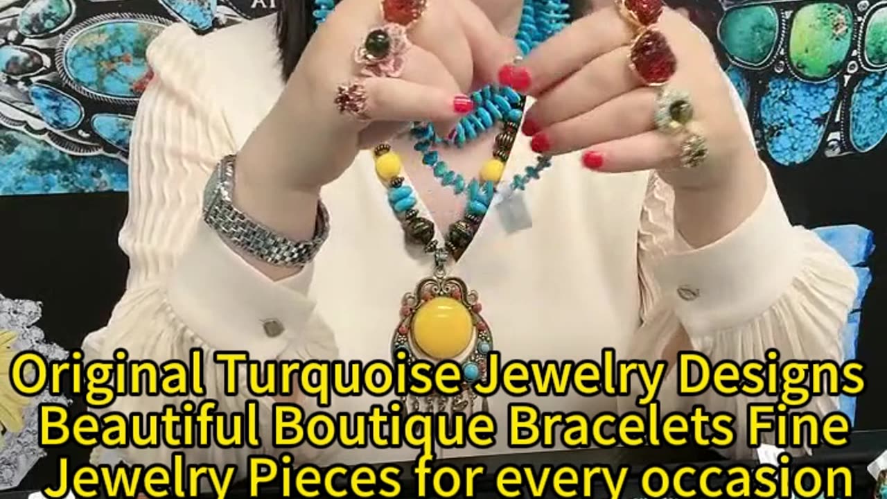 GN-20241014-07 Original Turquoise Jewelry Designs Beautiful Boutique Bracelets Fine Jewelry Pieces
