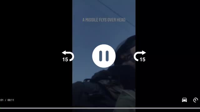 Missile flies overhead of unsuspecting citizen