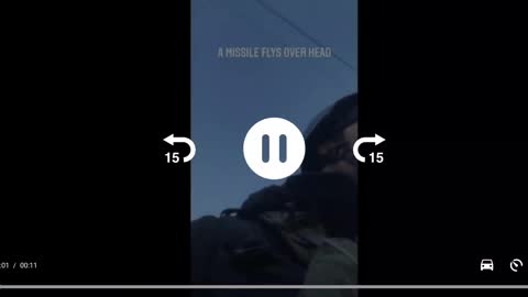 Missile flies overhead of unsuspecting citizen