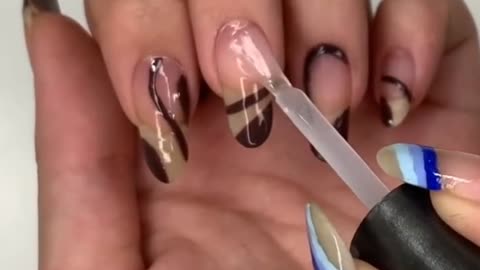 Nail polishing with interesting design