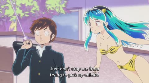 Lum-chan tries to take Ataru-san's hand. ^_^ _Urusei Yatsura 2022_ - うる星やつら