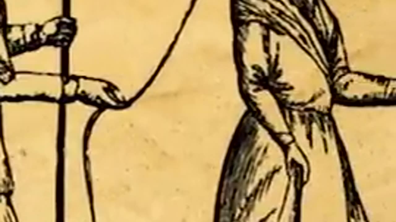 Women in Europe at 17 century torture device for trials