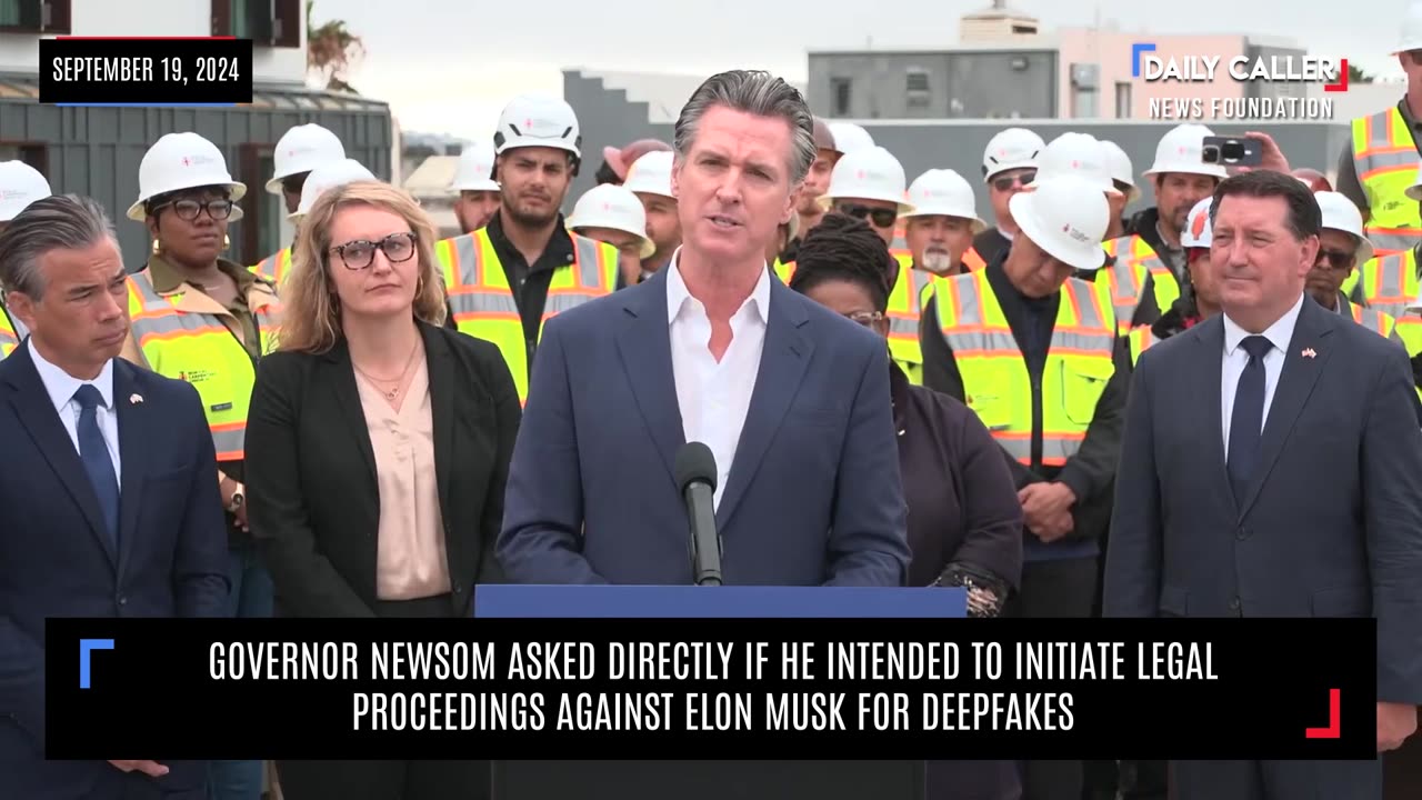 Newsom Asked Directly If He Intended To Initiate Legal Proceedings Against Elon Musk For Deep Fakes
