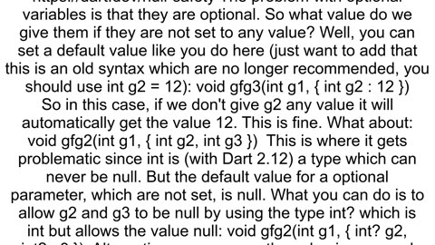 Functions with Optional Parameter dart