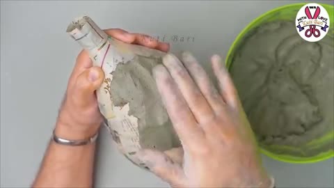 Table lamp making || Plastic bottle Corner Flower vase || Lighting lamp ...