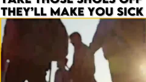 Keep your shoes off. Ground yourself.