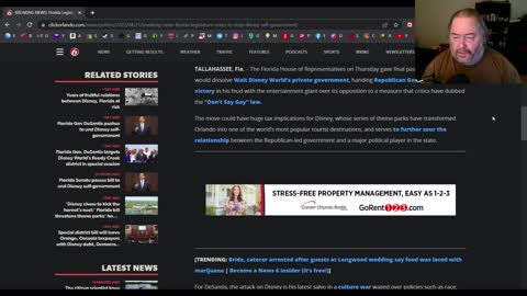 Florida's House just voted to revoke Disney's self governing status