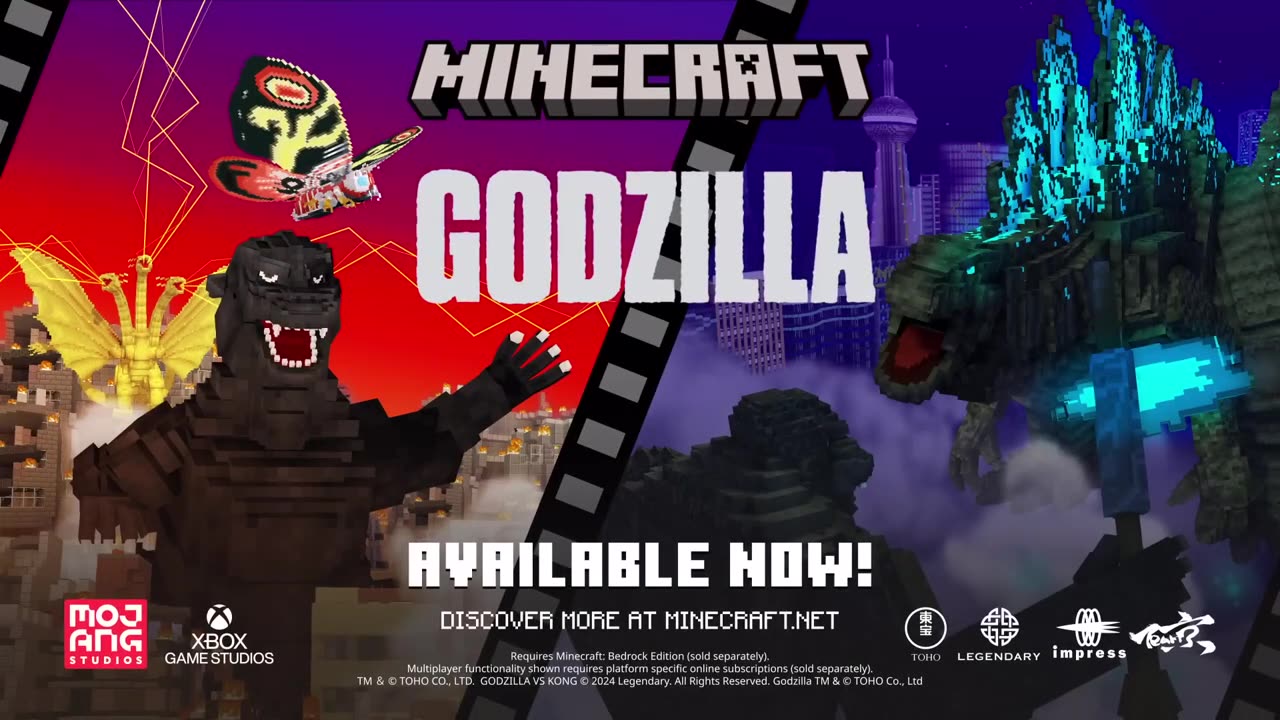 Minecraft - Official Godzilla DLC Trailer