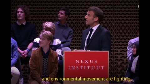 'Where is French democracy?': activists interrupt Macron's speech in the Netherlands