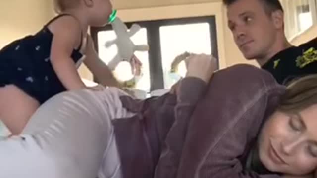 Daddy’s girl pulls mommy’s hair and takes what she wants
