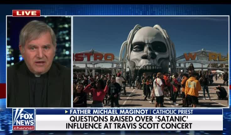 Father Michael Maginot Questions raised over satanic influence at Travis Scott concert
