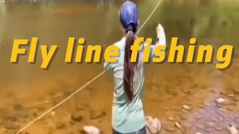 Fly line fishing