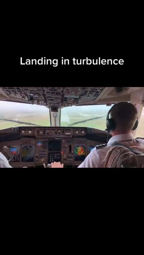 landing process during turbulence