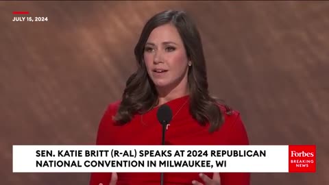 ALABAMA SENATOR 'Get America Back On Track Katie Britt Praises Trump In Remarks To RNC
