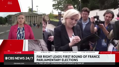 France's far-right takes lead in first round of snap election CBS News