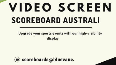 Modern Video Screen Scoreboards in Australia