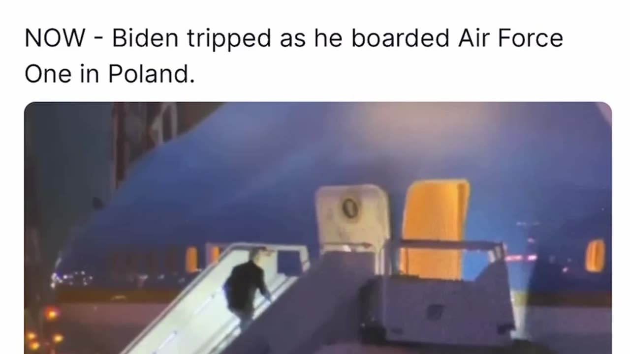 Biden Trips On AF1 Stair 😂