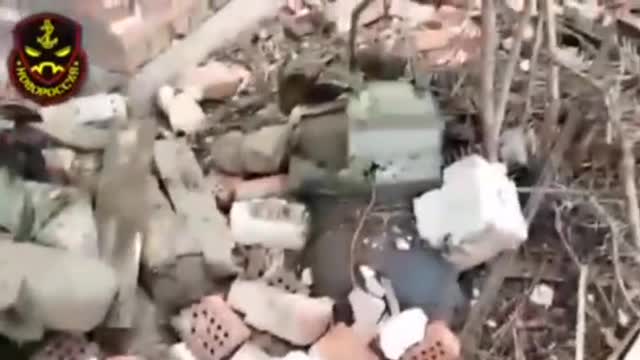 Russian troops find hitler Ukraine flag