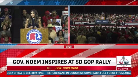 South Dakota governor Kristi Noem endorses president Donald Trump for 2024 Link to entire event 👇